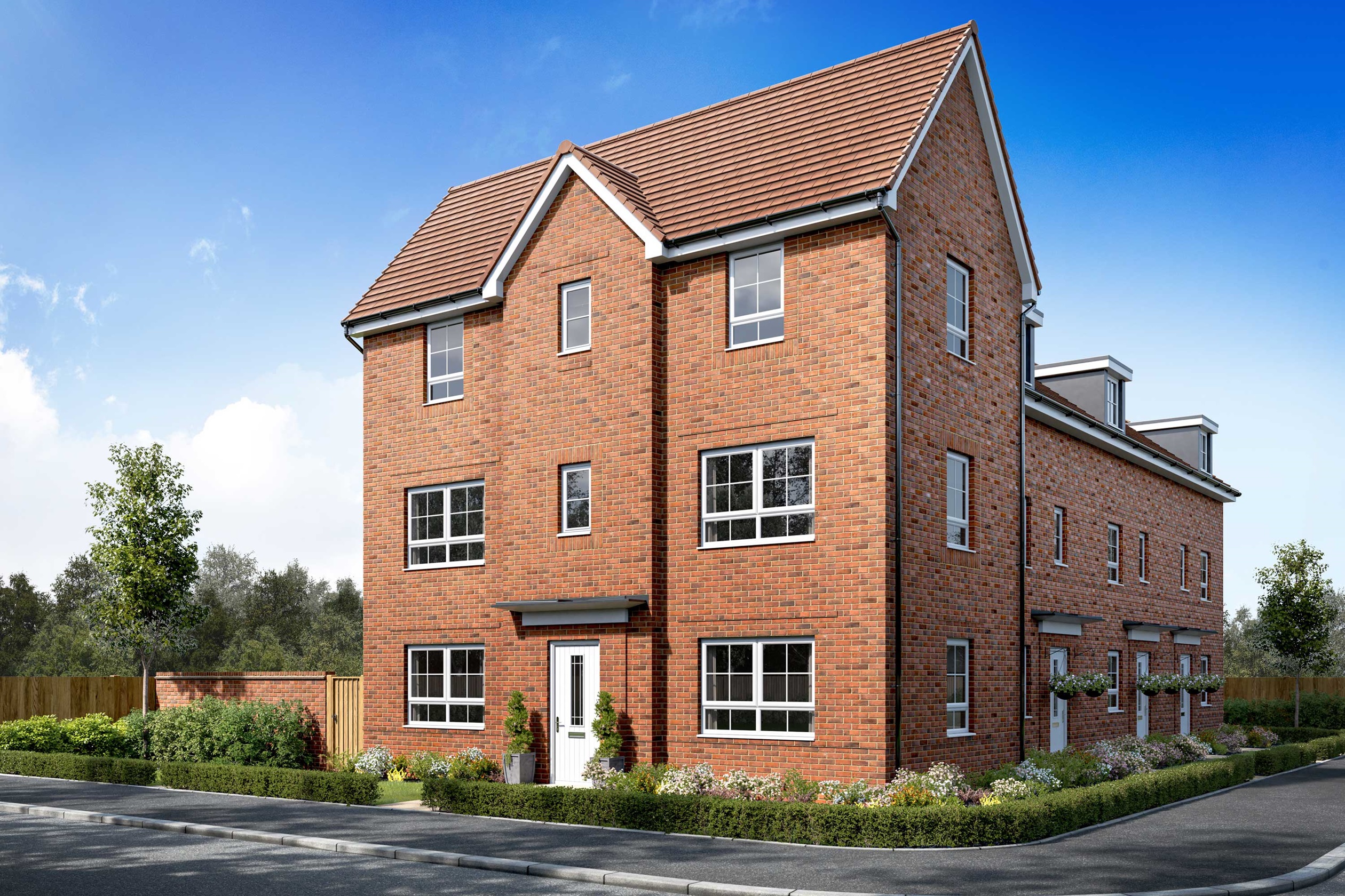 Exterior CGI view of our 4 bed Brentford home